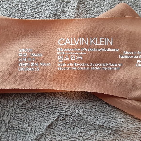 Calvin Klein nude tan laser cut women's thong underwear - Picture 8 of 8